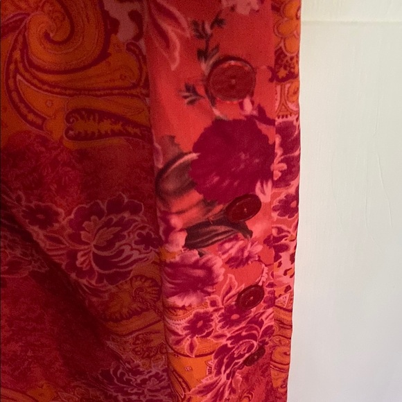 White Stag Red and Orange Patterned Midi Dress - Picture 3 of 4